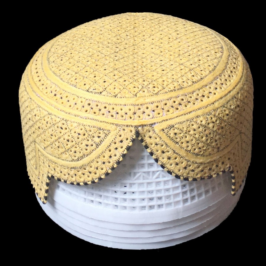 yellow Jamali Rumali Sindhi Cap or Topi MKC-847